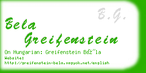 bela greifenstein business card